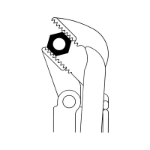 Mynd af Rörtöng 1 1/2´  45°   L426mm