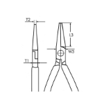 Mynd af VDE Spóakjaftur 1000V beinn 160mm