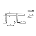 Mynd af Stálþvinga 250x120mm W-skrúfj.handfang