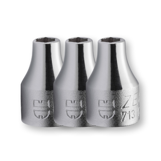 Mynd af ½' Toppur 19mm  6punkta - 3 stk saman