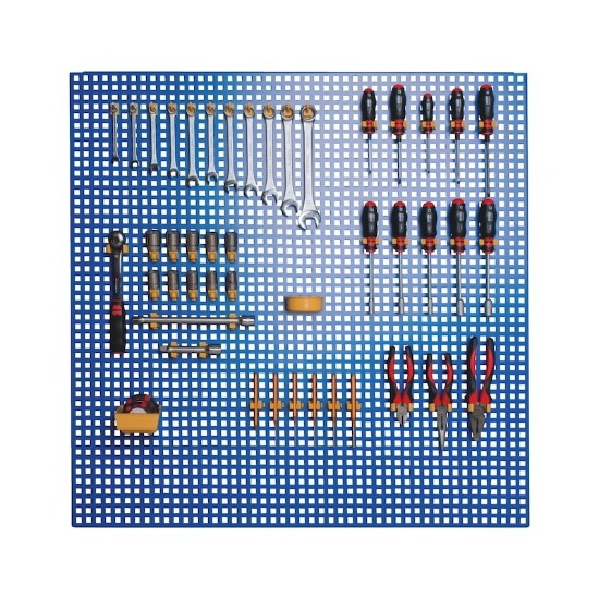Mynd af Verkfæratafla 950x950mm -  m.25 krókum blá