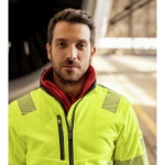 Mynd af Neon sýnileikamjúkskelsjakki