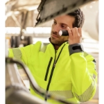 Mynd af Neon sýnileikamjúkskelsjakki