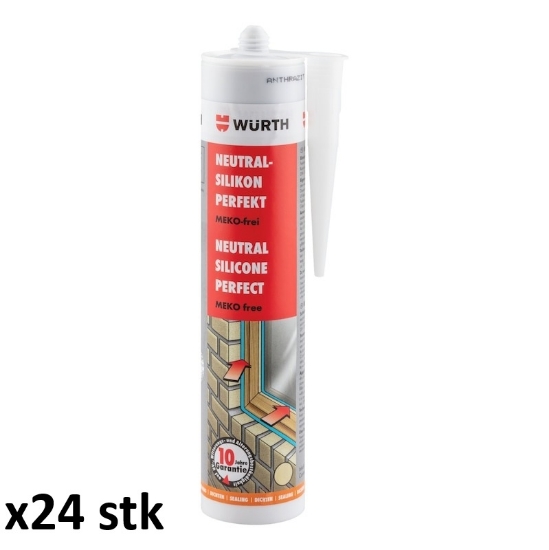 Mynd af Silíkon Perfect svart sýrulaust  310ml - 24 stk saman