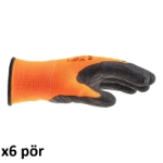 Mynd af Orange Comfort vetrarhanskar - 6 pör saman - Stærð 8