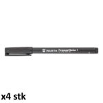 Mynd af Merkipennar mjóir - 4 stk saman