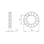 Mynd af Tvöföld læsiskinna W.TEC-Wide M12  13x25,4x3,7mm
