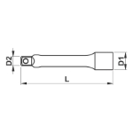 Mynd af ½' Framlenging L250mm