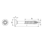 Mynd af Tréskrúfa  ASSY®4 A2 m.legg 4,5x60 RW20