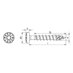 Mynd af Tréskrúfa ASSY®4 panhead 5x50 RW20