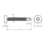 Mynd af Borskrúfa PIAS® panh. 4,2x16 AW20