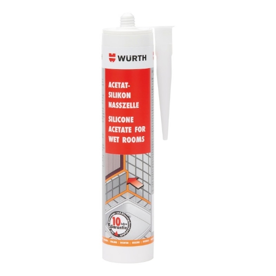 Mynd af Baðherbergis sýru silíkon glært 310ml
