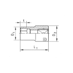 Mynd af ½' Toppur 21mm  6punkta