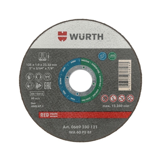 Mynd af Skurðarskífa f.ryðfrítt 125x1,0x22 Red Line
