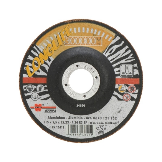 Mynd af Skurðarskífa gul f. ál 230x3x22