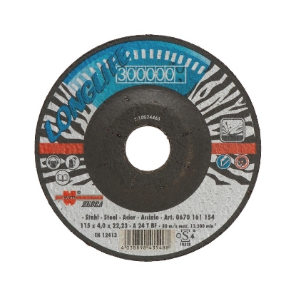 Mynd af Slípiskífa blá f. stál 125x7x22