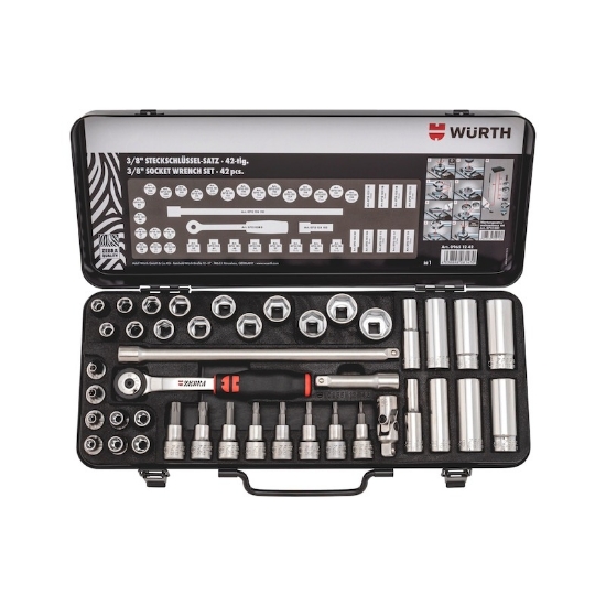 Mynd af 3/8' Topplyklasett 42 hlutir