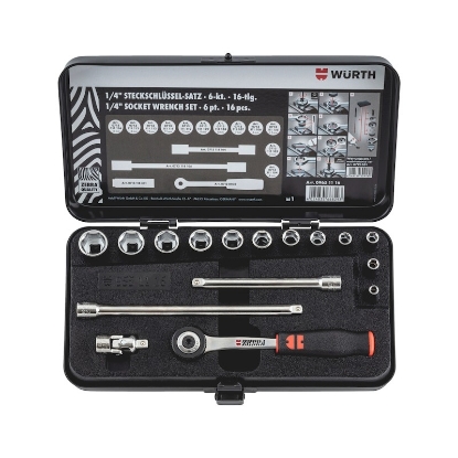 Mynd af 1/4' Topplyklasett 16 hlutir