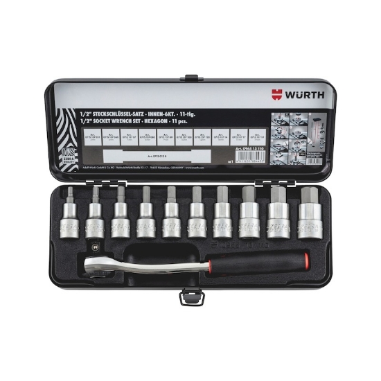 Mynd af 1/2' Allentoppasett m. skralli