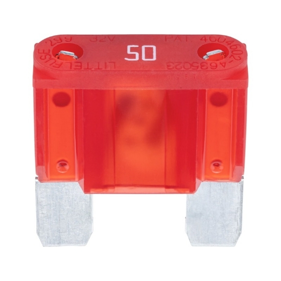 Mynd af Stingöryggi silfur stór 50amp rauð