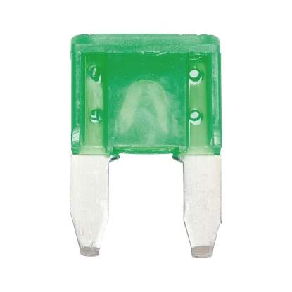 Mynd af Stingöryggi silfur lítil 30amp græn