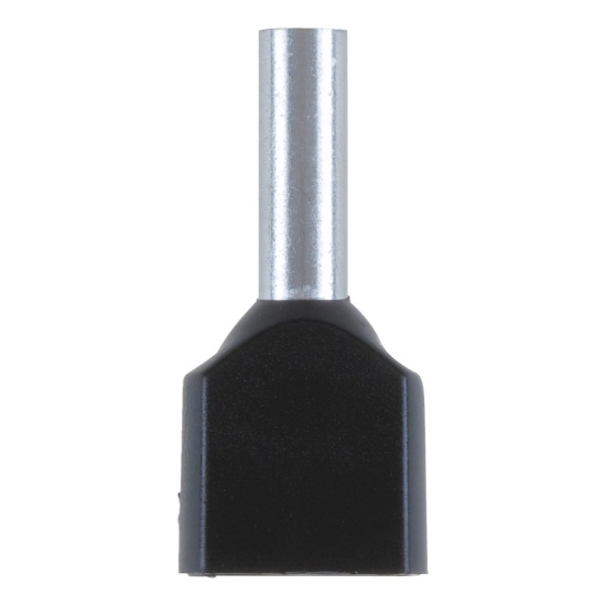 Mynd af Endahulsa fyrir 2 víra 1,5x8,0 svart