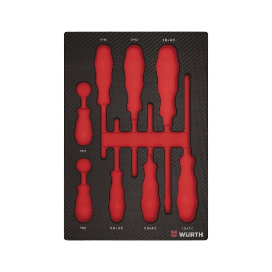 Mynd af Svampbakki f. skrúfjárn sexstr. 8 stk.