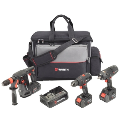 Mynd af M-CUBE® Rafhl.verkfærasett ABS/ASS/ABH 18V 3x4Ah