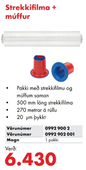 Mynd af Strekkifilma + múffur