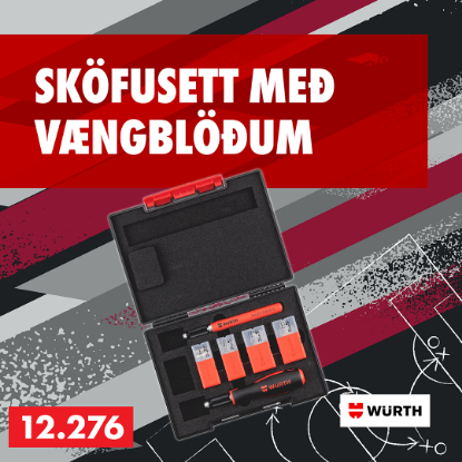 Mynd af Sköfusett með "væng" blöðum